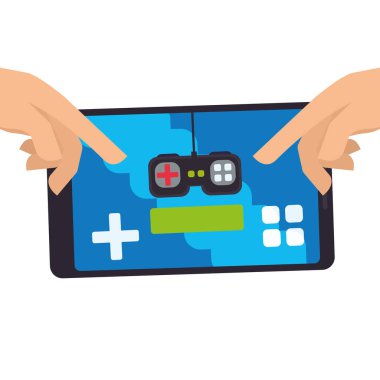 video oyun ve eller ile Smartphone