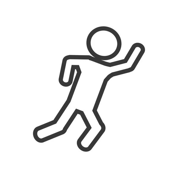 Figura humana silueta corriendo — Vector de stock