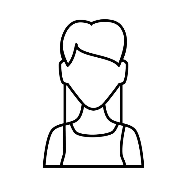 Hermosa mujer avatar carácter — Vector de stock