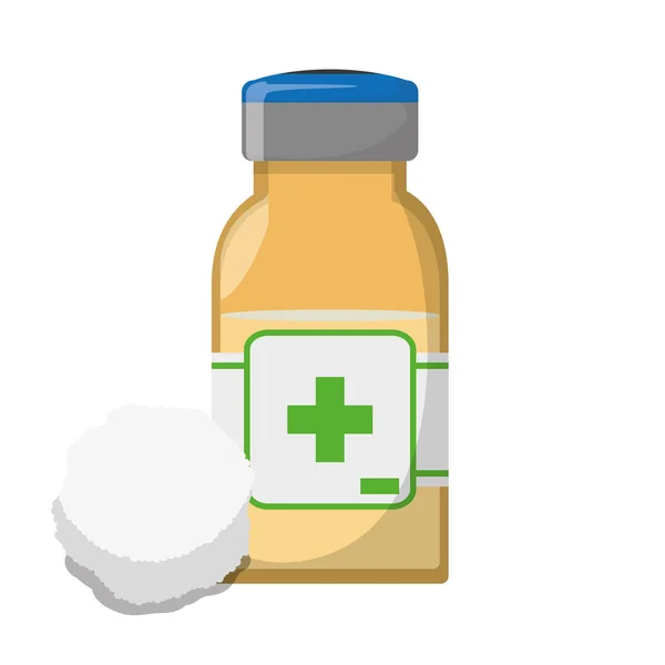 瓶药物孤立的图标 — 图库矢量图片