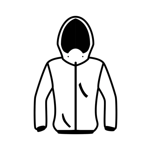 Zimowa kurtka ikona na białym tle — Wektor stockowy