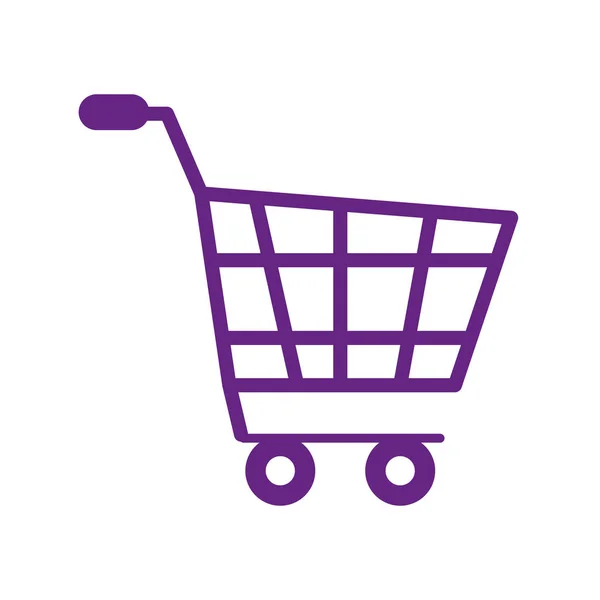 Shopping cart isolerade ikonen — Stock vektor