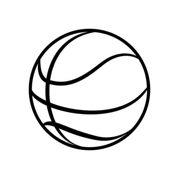 Basketball balloon sport icon — Stock Vector