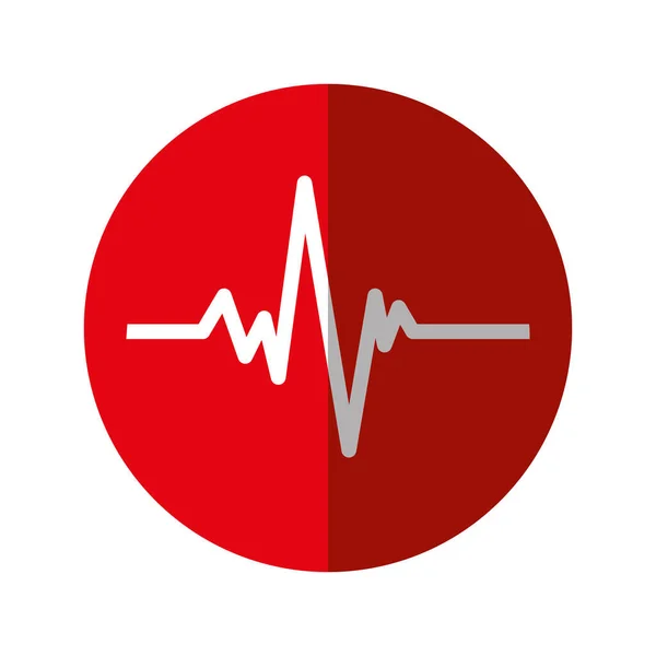 Pulse heart cardiology icon — Stock Vector