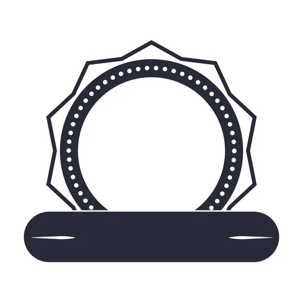 Sello de círculo con cinta — Archivo Imágenes Vectoriales