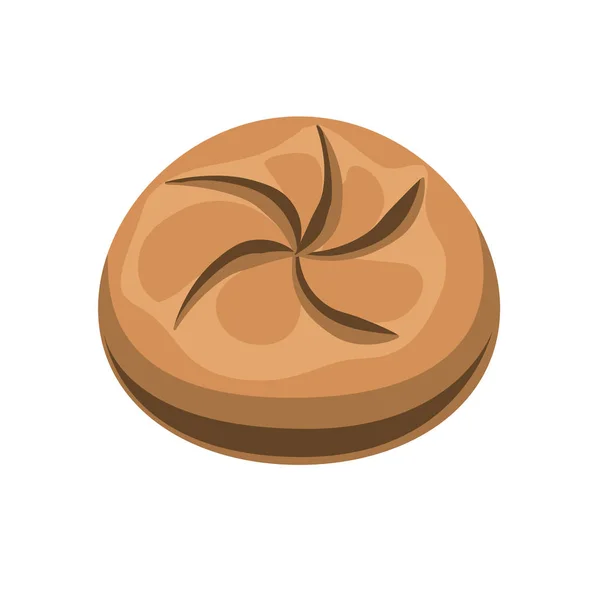 Delicioso pan aislado icono — Archivo Imágenes Vectoriales