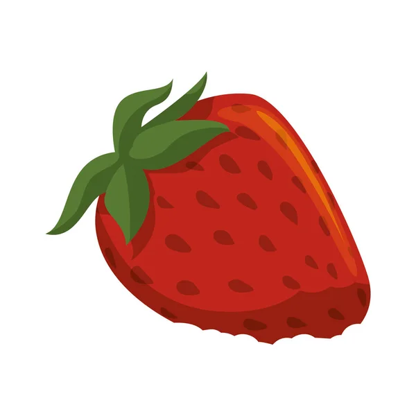 Erdbeere frisch isoliert Symbol — Stockvektor