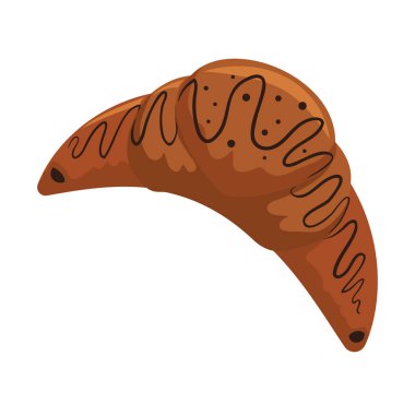 lezzetli kruvasan ekmek simgesi