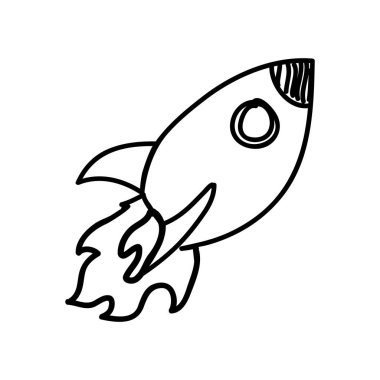 Uzay roket uçan simgesi