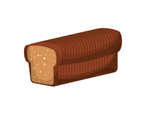 Вкусный хлеб изолированный значок — стоковый вектор