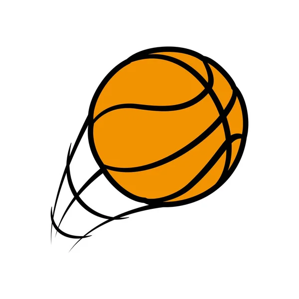 Ícone esporte balão de basquete — Vetor de Stock