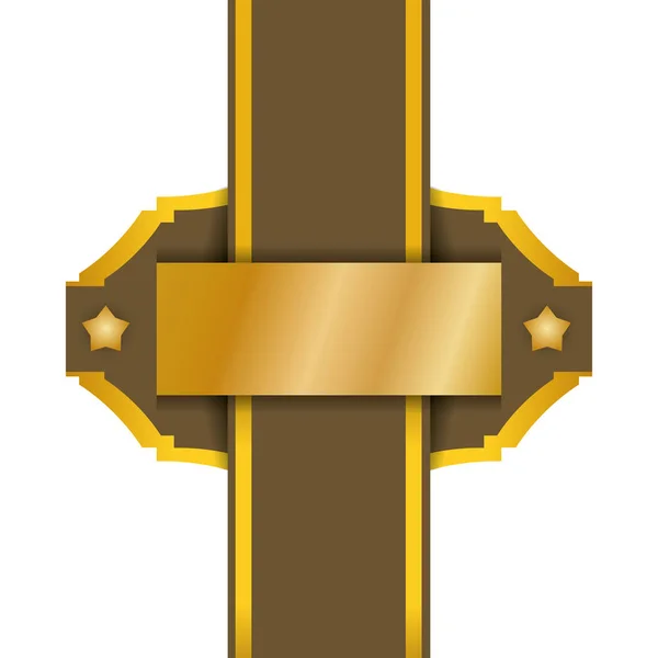 Ícone de emblema quadro elegante — Vetor de Stock