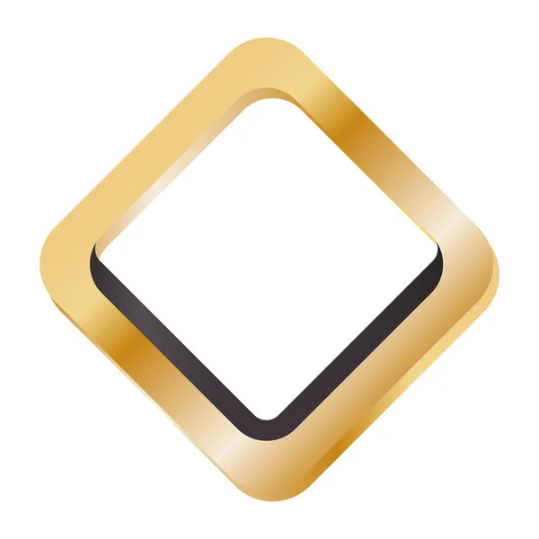 Goldenes Abzeichen isoliertes Symbol — Stockvektor