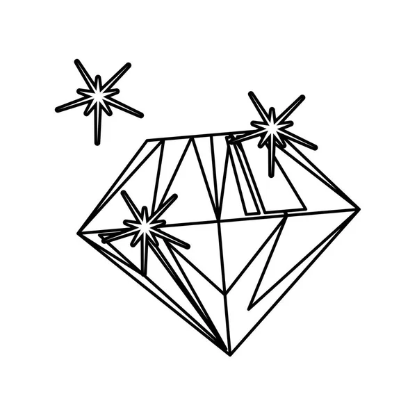 Diamante ícone de luxo isolado —  Vetores de Stock