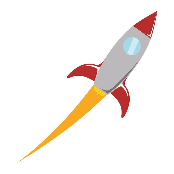 Místo rakety letící ikona — Stockový vektor