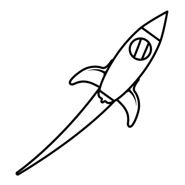 Space rocket flying icon — Stock Vector