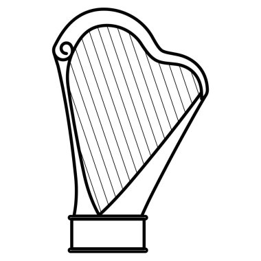 Harp aleti izole simgesi