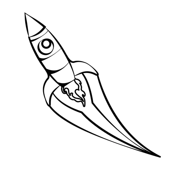 Uzay roket uçan simgesi — Stok Vektör