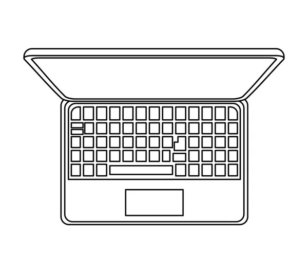 Laptop számítógép elszigetelt ikon — Stock Vector