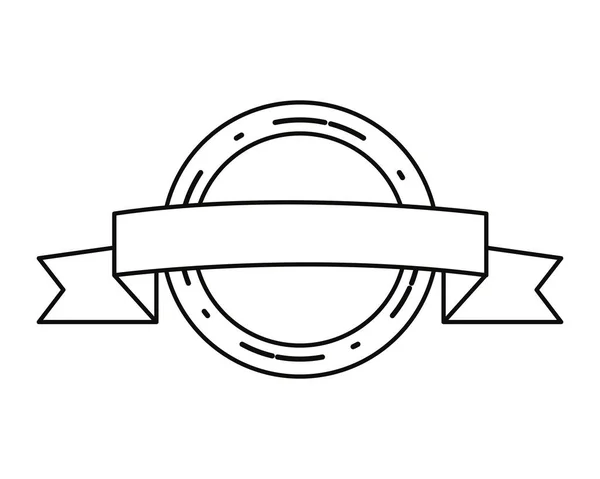 Label ribbon banner blank template — Stock Vector