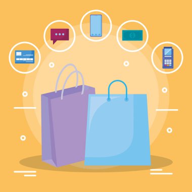 alışveriş çantası izole simgesi