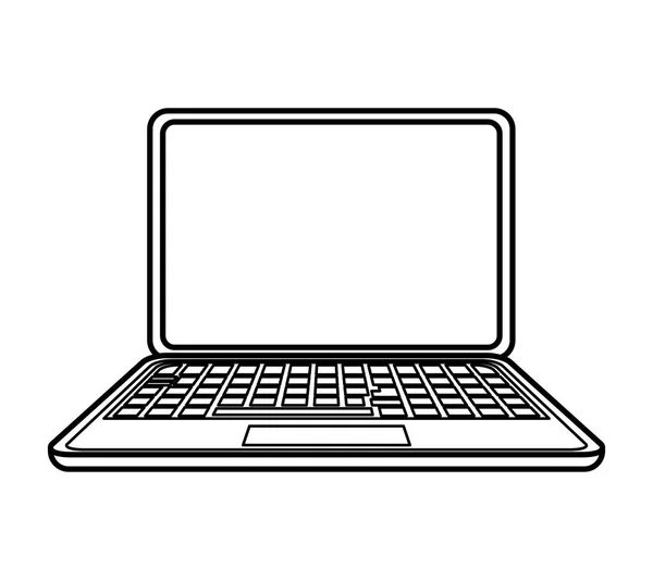 Ноутбук комп'ютер ізольований значок — стоковий вектор