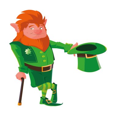 Saint patrick lemprechaun baston karakteri ile