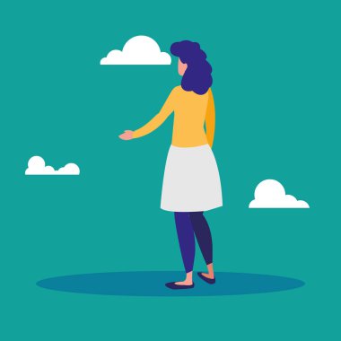 güzel ve genç kadın karakter