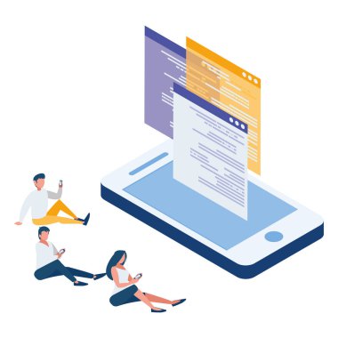 mini insanlar ile Smartphone