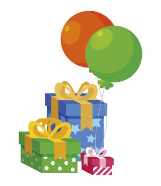 hediye kutusu balon helyumla mevcut