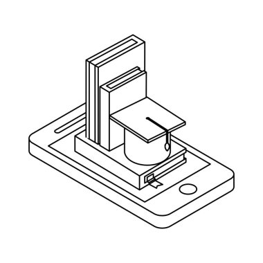 yığın ders kitapları ile smartphone