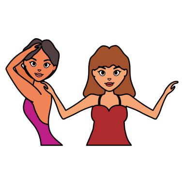 güzel ve seksi kadın karakter