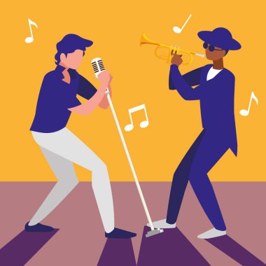 şarkıcı ve müzisyen çift karakter