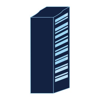 Beyaz arka plan üzerinde futuristik binada yenilik