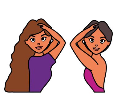 güzel ve seksi kadın karakter