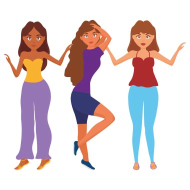 güzel ve seksi kadın karakter