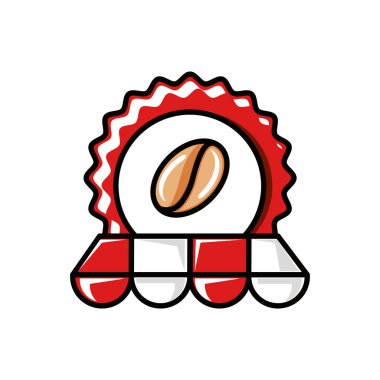 tahıl kahve ve şemsiye ile mühür