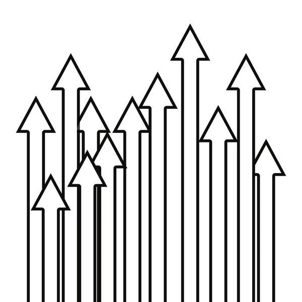 Стрілки росту на білому тлі — стоковий вектор