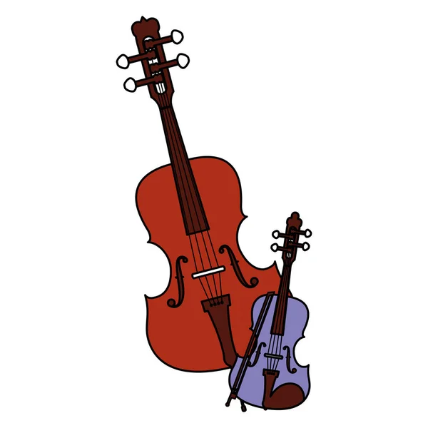 Viool instrument muzikale pictogram — Stockvector