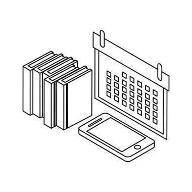 yığın ders kitapları ile smartphone