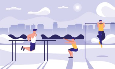 açık spor salonu pratik erkekler