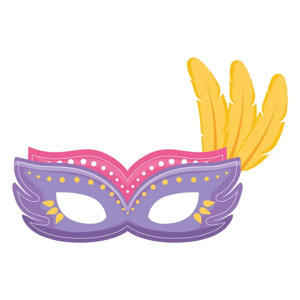 Бразильская карнавальная маска с перьями — стоковый вектор