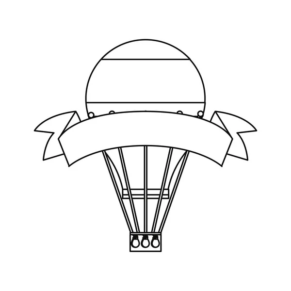 Hete lucht ballon lint — Stockvector