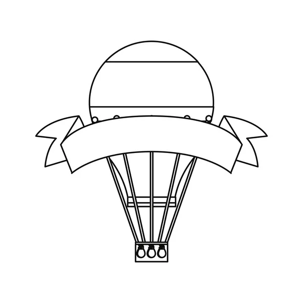 Cinta de globo de aire caliente — Vector de stock