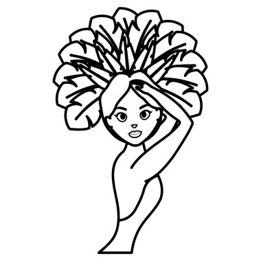 güzel Brezilyalı garota karakter