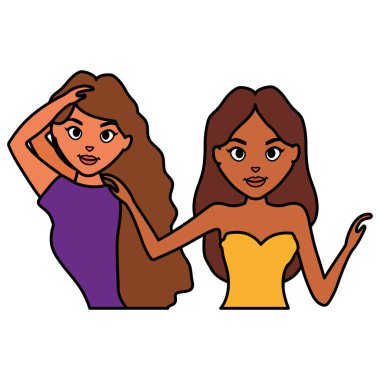 güzel ve seksi kadın karakter