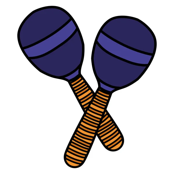 Maracas instrument muzikale pictogram — Stockvector