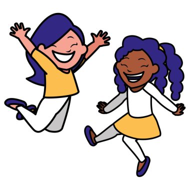 mutlu Interracial kızlar karakterler