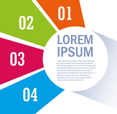 Infographic sayılar ve simgeler ile