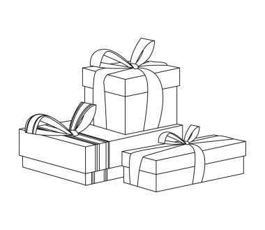 sarılmış hediye kutuları parti kutlama